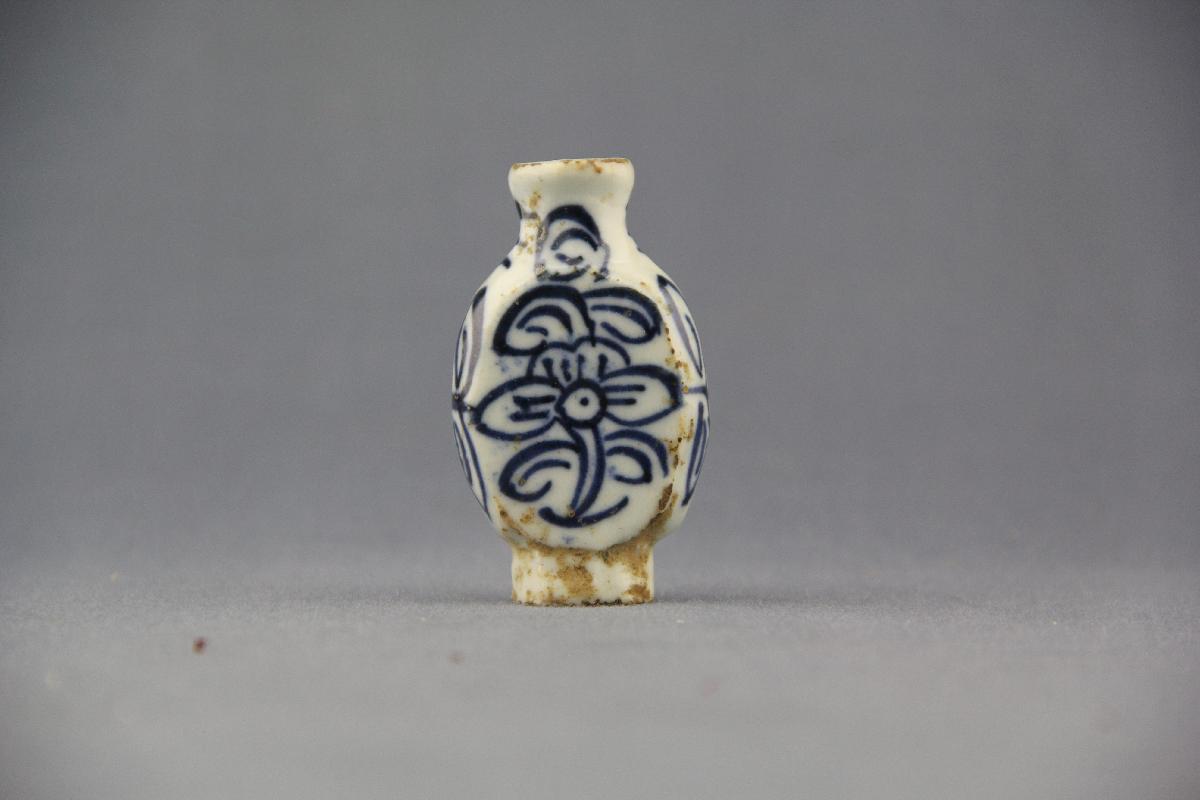 （YS）0431清青花扁药瓶