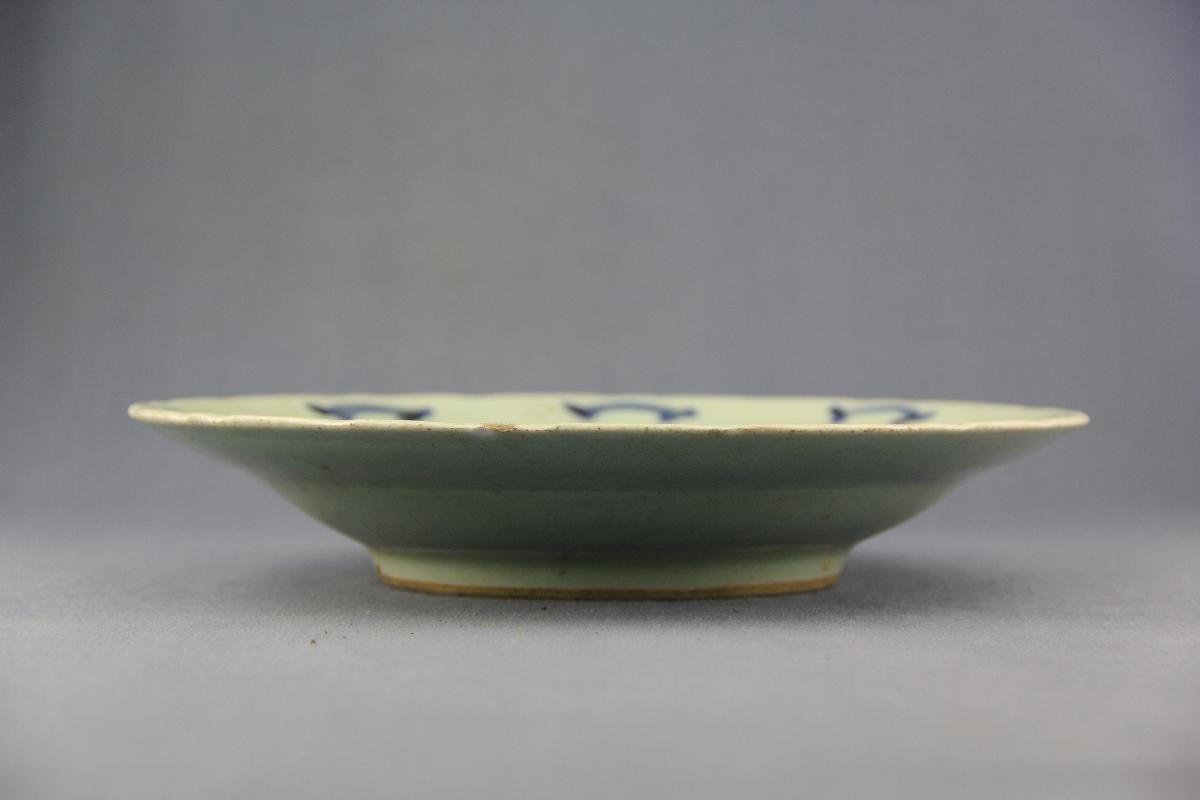（YS）0471清仿明豆绿釉大瓷盘