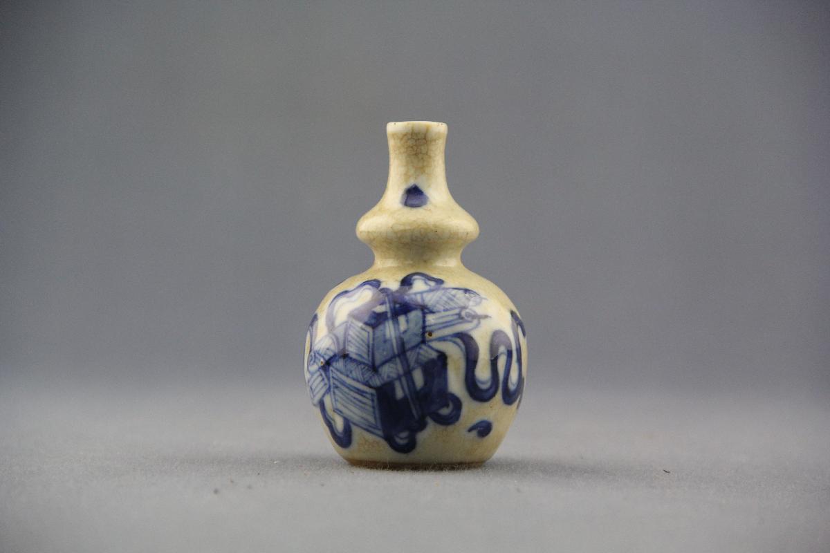 （YS）0472清仿明瓷葫芦药瓶