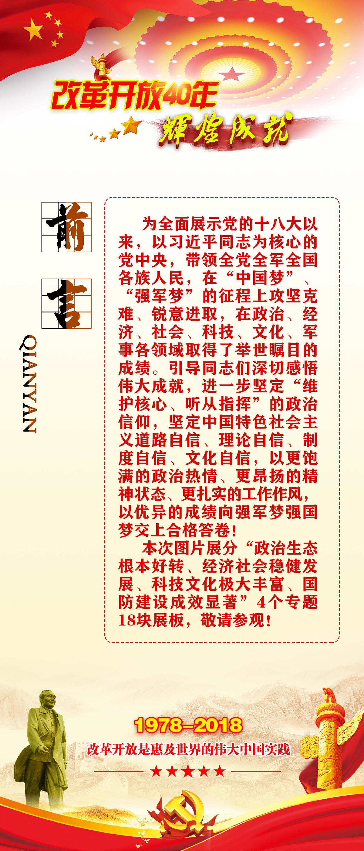 热烈庆祝改革开放四十周年